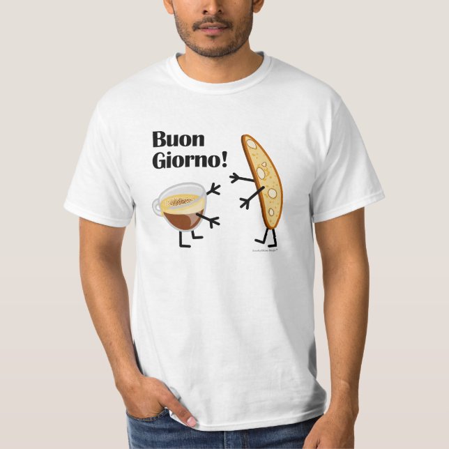 T-shirt Biscotti et café - Buon Giorno ! (Devant)