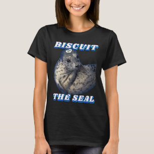 T-shirt Biscuit le phoque mème animal Tiktok rétro adoptio