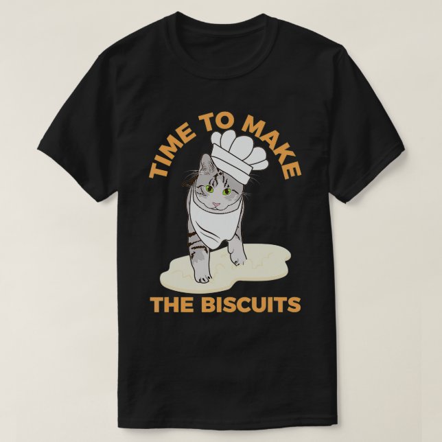 T-shirt Biscuits À Pétrir De Cute Cat Faisant Pétri Étendu (Design devant)