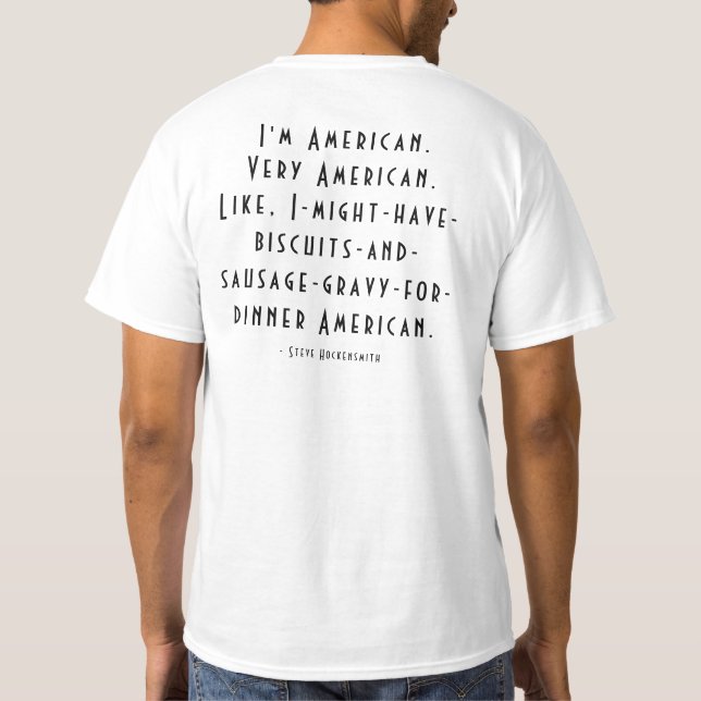 T-shirt Biscuits Américains Et Gravés Pour Le Dîner (Dos)
