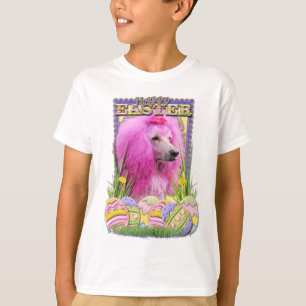 T-shirt Biscuits d'oeuf de pâques - caniche - rose