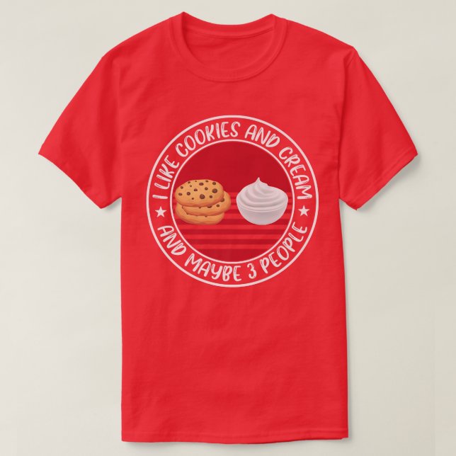 T-shirt Biscuits Drôle Et Crème Dit Baking Love (Design devant)
