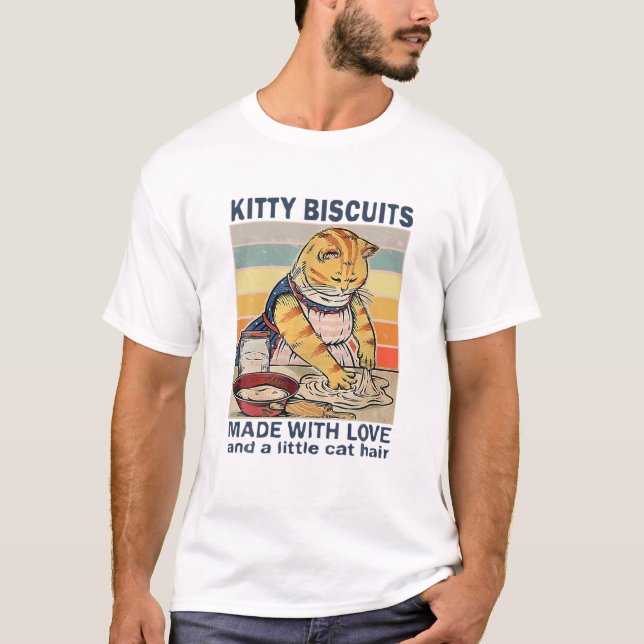 T-shirt Biscuits Kitty Fabriqués Avec Amour Et Un Petit Ch (Devant)