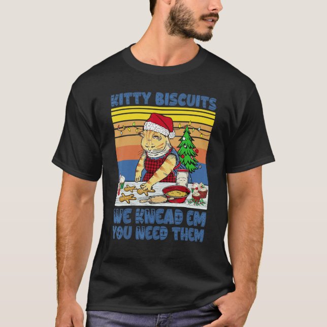 T-shirt Biscuits pour chat de Noël pour chat Kitty (Devant)