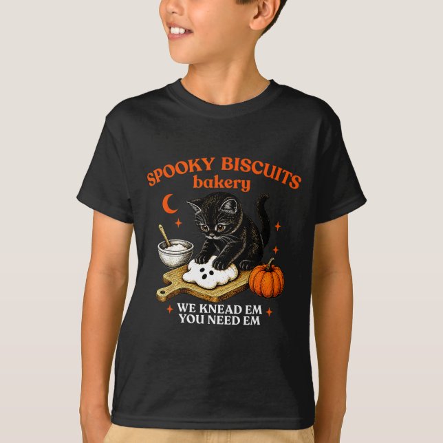 T-shirt Biscuits pour chat saison effrayante biscuits effr (Devant)