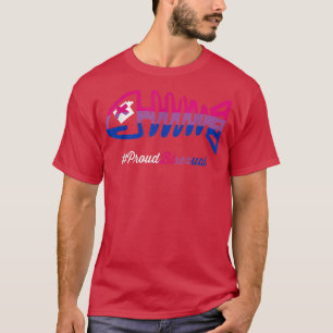 T-shirt Biseual Pride Poisson Squelette Drôle LGBTQ Biseua
