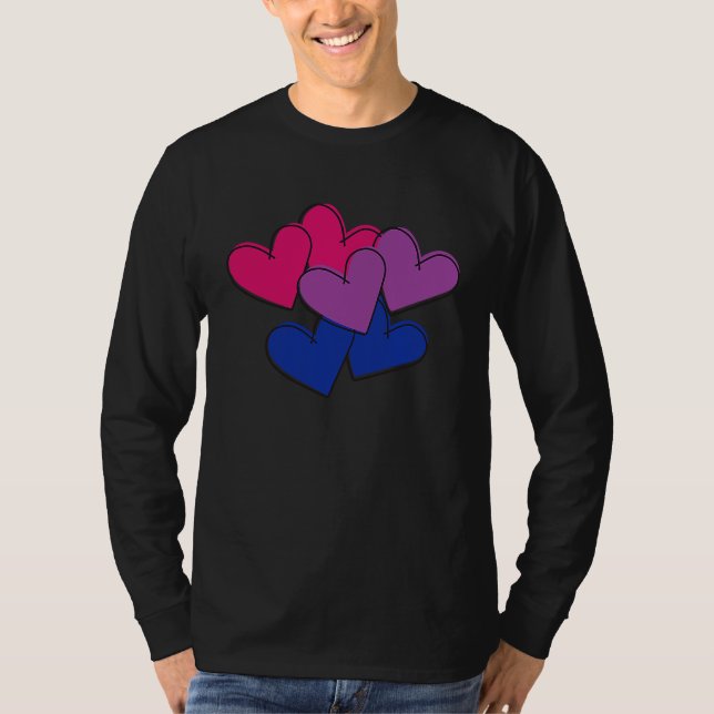 T-shirt Bisexual Bi Pride Valentine's Day LGBTQ LGBT Subtl (Devant)