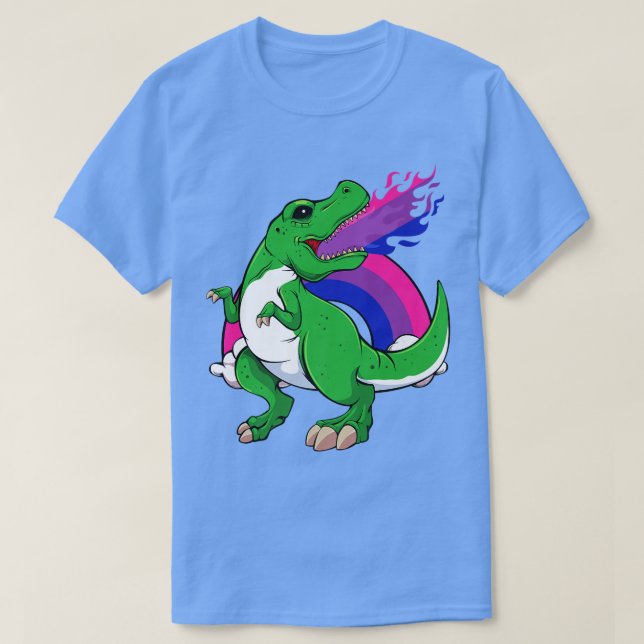 T-shirt Bisexual Dinosaur LGBT-Q Cool T-Rex Subtle Bi Prid (Design devant)