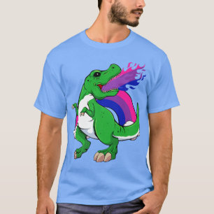 T-shirt Bisexual Dinosaur LGBT-Q Cool T-Rex Subtle Bi Prid