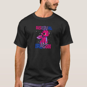 T-shirt Bisexual Dragon Funny Cute Majestic Bi Pride Flag