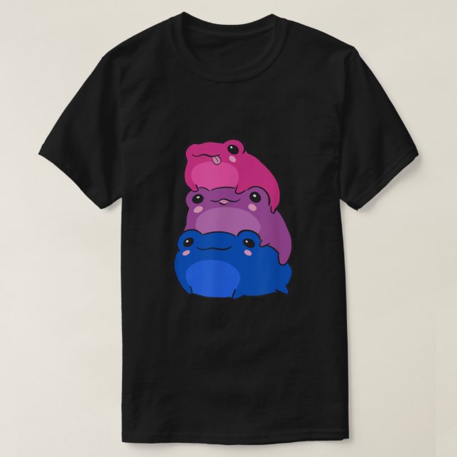 T-shirt Bisexual Drapeau Couleur Frog Subtle Bi Pride LGBT (Design devant)