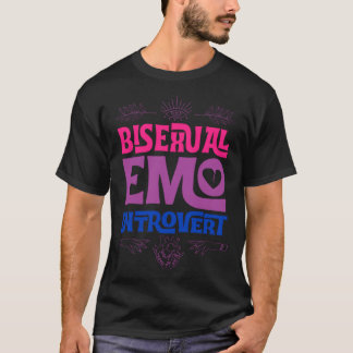 T-shirt Bisexual Emo Introvert Pride Trendy Mystic Teen Go
