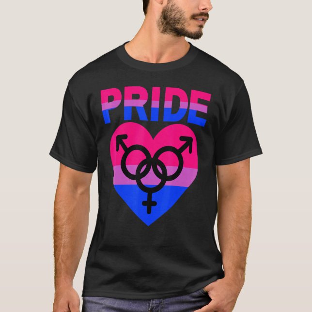 T-shirt Bisexual Pride Lgbtqia Love Support Bi Hommes Femm (Devant)