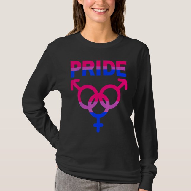 T-shirt Bisexual Pride Lgbtqia Love Support Hommes Femmes  (Devant)