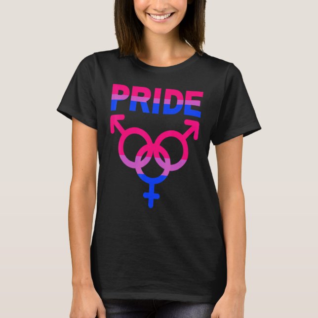 T-shirt Bisexual Pride Lgbtqia Love Support Hommes Femmes  (Devant)