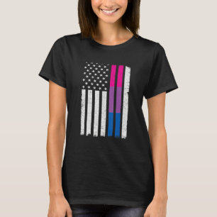 T-shirt Bisexual Pride Us American Flag Love Wins Lgbt Bi