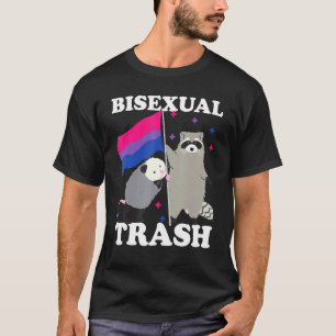 T-shirt Bisexual Trash Gay pride Rainbow Lgbt Raccoon Poss