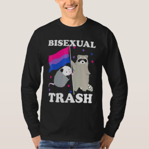 T-shirt Bisexual Trash Gay pride Rainbow Lgbt Raccoon Poss