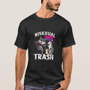 T-shirt Bisexual Trash Gay pride Rainbow LGBT Raccoon Post