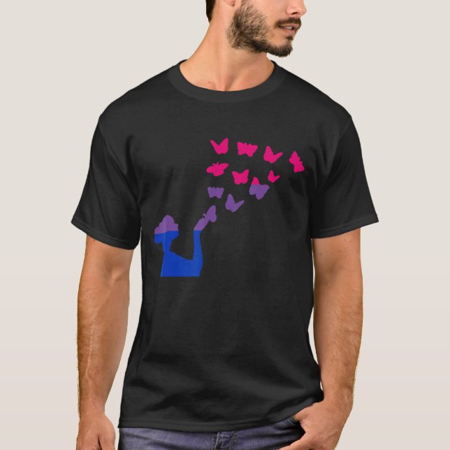 T-shirt Bisexualité bisexuelle Bi, Drapeau Bisexuel fémini (Devant)