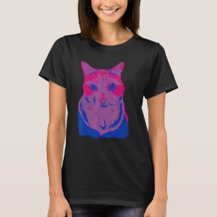T-shirt Bisexualité Drapeau Chat Queer Lgbtq Bi Pride Mois