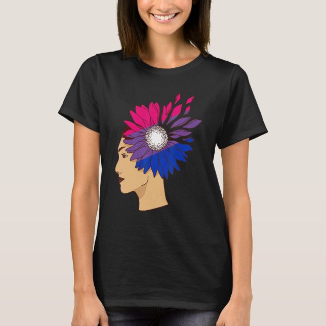 T-shirt Bisexualité Femme Tournesol Bisexuel Drapeau Bi Pr (Devant)