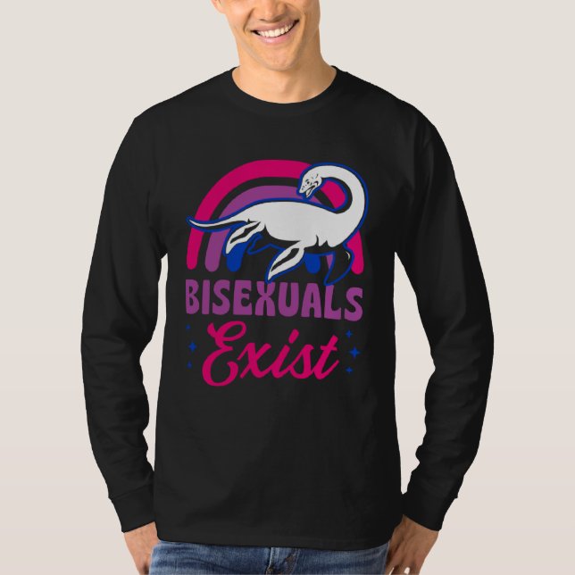 T-shirt Bisexuals Exist Bisexual Loch Ness Monster Pride R (Devant)