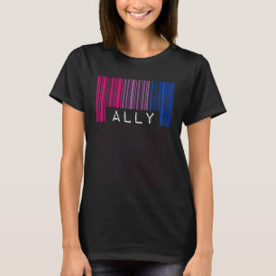 T-shirt Bisexuel Barcode Pride Ally Queer esthétique LGBTQ