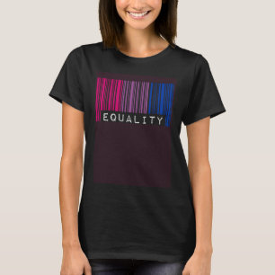 T-shirt Bisexuel Barcode Pride Égalité Queer esthétique LG