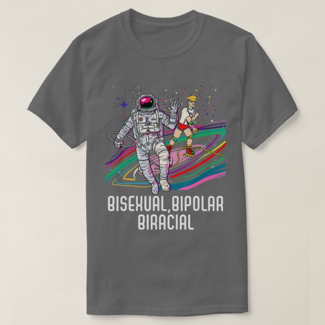 T-shirt Bisexuel Bipolaire Bipolaire Pride arc-en-ciel Bis (Design devant)