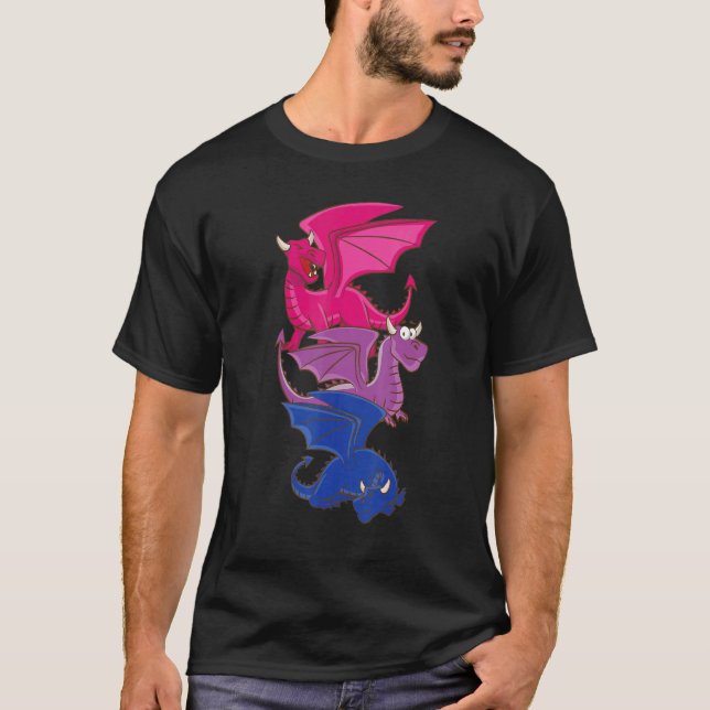T-shirt Bisexuel Dragons Bisexuel 1 (Devant)