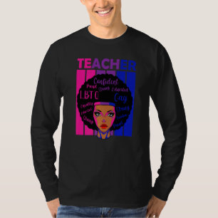 T-shirt Bisexuel Enseignant Lgbt Q Afro Femme Subtle Bi Pr