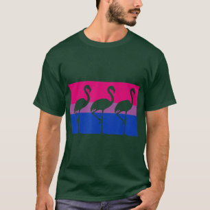 T-shirt Bisexuel Flamant rose fêté Gay Bisexual Fierté dra