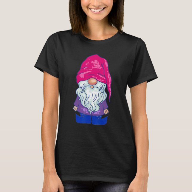 T-shirt Bisexuel Gnome Beanie Bisexual Pride LGBTQ Bisexua (Devant)