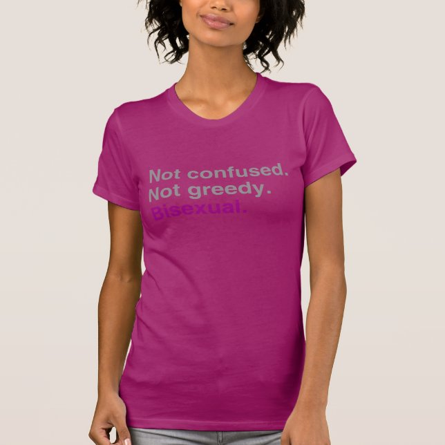 T-shirt Bisexuel non avide non confus (Devant)