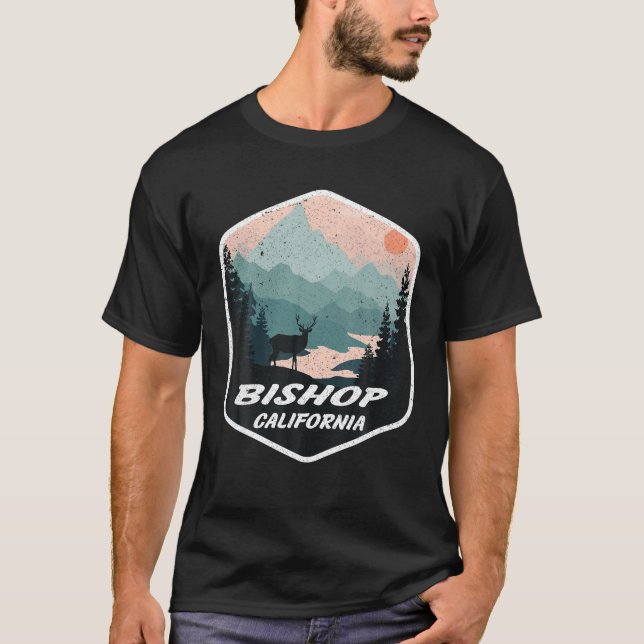 T-shirt Bishop California CA Mountains Randonnée Randonnée (Devant)