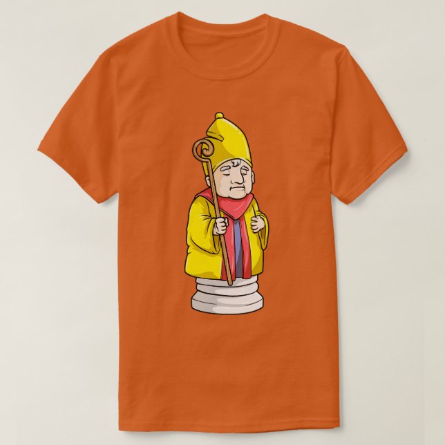 T-shirt Bishop Chess piece au jeu d'échecs (Design devant)