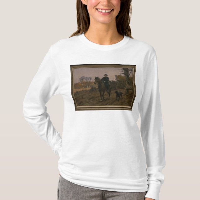 T-shirt Bismarck à cheval avec le chien (Devant)