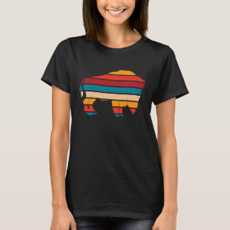 T-shirt Bison Ancien Vache Buffalo Parc National Western W