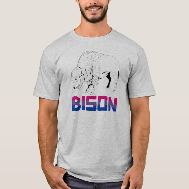 T-shirt Bison bisexuel (Devant)