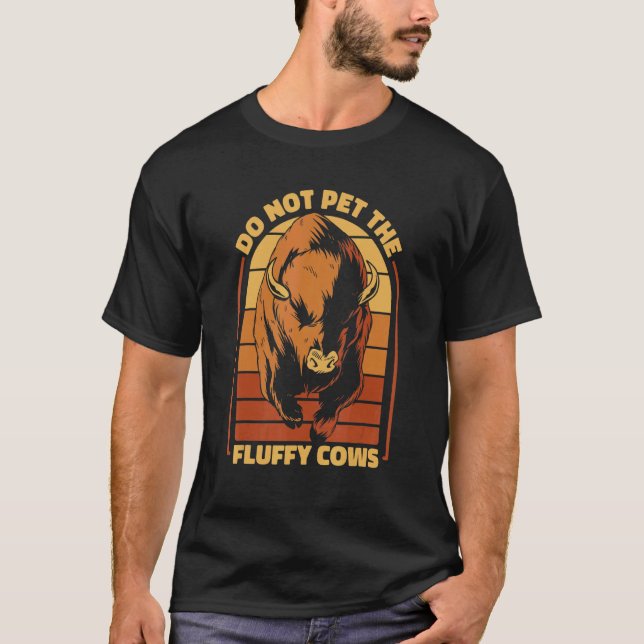 T-shirt Bison Bisons Buffalo Taureau Vache Peluche (Devant)