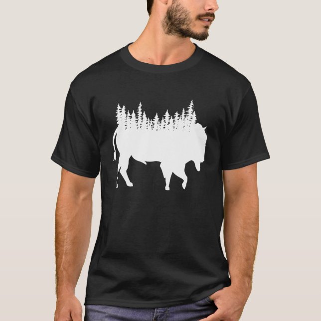 T-shirt Bison Buffalo Buffalo National Park Natural Americ (Devant)