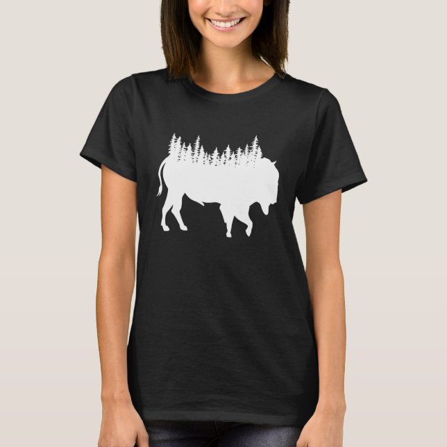 T-shirt Bison Buffalo Buffalo National Park Natural Americ (Devant)