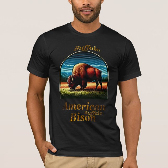 T-shirt Bison de Buffalo américain (Devant)