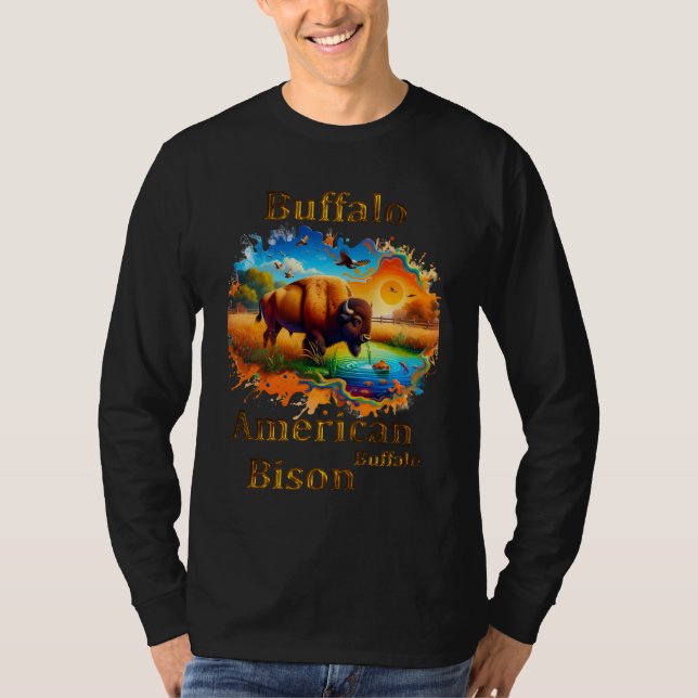 T-shirt Bison de Buffalo américain (Devant)