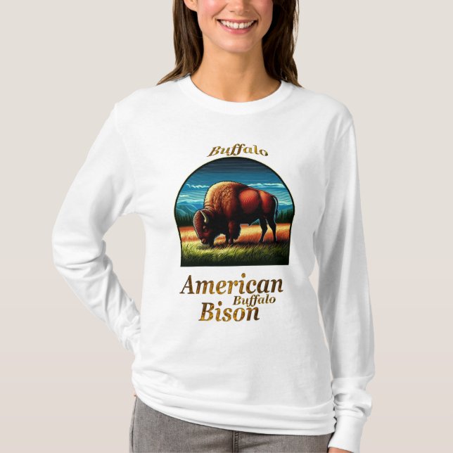 T-shirt Bison de Buffalo américain (Devant)