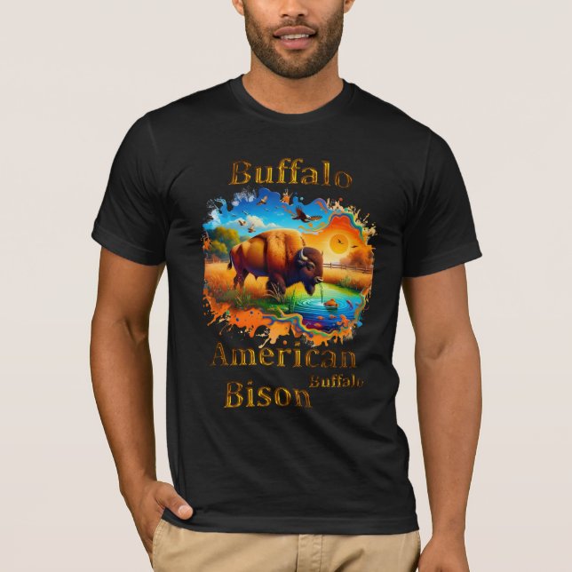 T-shirt Bison de Buffalo américain (Devant)
