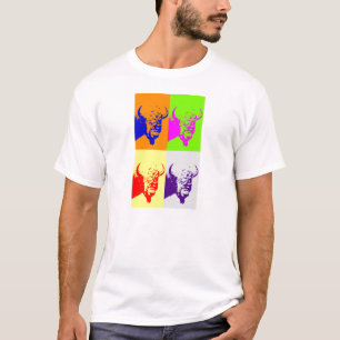 T-shirt Bison de Buffalo Art Pop de 4 couleurs