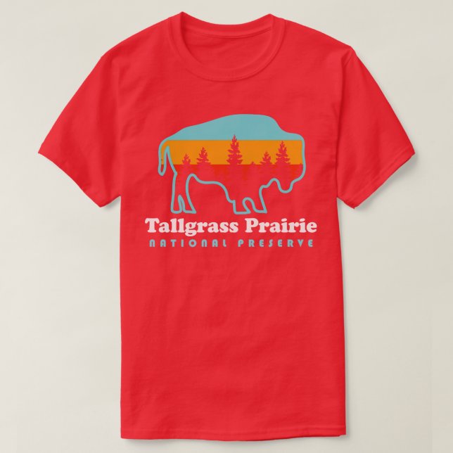 T-shirt Bison de la réserve nationale des prairies de Tall (Design devant)