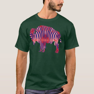T-shirt Bison de Zebra Buffalo New York Bison